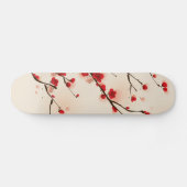 Asiatische Art-Malerei, Pflaumen-Blüte im Frühjahr Skateboard (Horizontal)