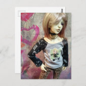 Asiatische Ball-Puppe, Dollzone Floy Postkarte (Vorne/Hinten)