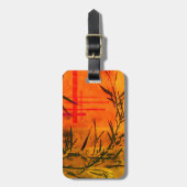 Asiatische Bambuskunst Gepäckanhänger (Vorderseite vertikal)