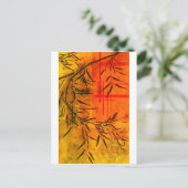 Asiatische Bambuskunst Postkarte (Stehend Vorderseite)