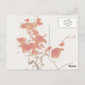 Asiatische Blume Blossom Vintage Postkarte (Rückseite)