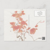 Asiatische Blume Blossom Vintage Postkarte (Rückseite)