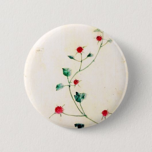Asiatische Blume Button (Vorderseite)