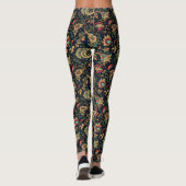 Asiatische Blume Dunkle Chinoiseries Leggings - Hü (Rückseite)
