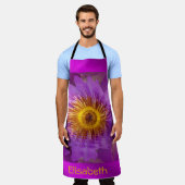 asiatische Blume in lilac Schürze (Getragen)