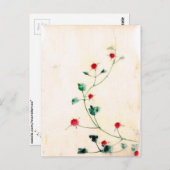 Asiatische Blume Postkarte (Vorne/Hinten)