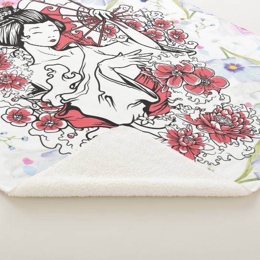 asiatische Blüte Sherpadecke (3/4)