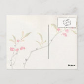 Asiatische Blüten Vintag Postkarte (Rückseite)