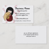 Asiatische Blüten-Visitenkarten des Mädchen-2 Visitenkarte (Vorne/Hinten)