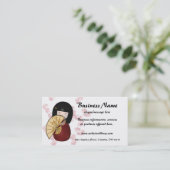 Asiatische Blüten-Visitenkarten des Mädchen-2 Visitenkarte (Stehend Vorderseite)