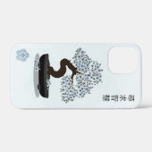 Asiatische Blütenblütengrafik Case-Mate iPhone Hülle (Rückseite (Horizontal))