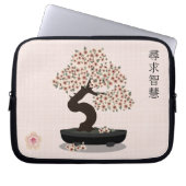 Asiatische Blütenblütengrafik Laptopschutzhülle (Vorderseite)