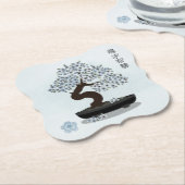 Asiatische Blütenblütengrafik Untersetzer (angewinkelt)