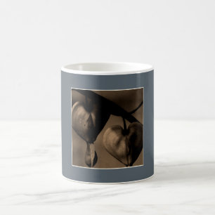 Asiatische Blutungen-Herz-Blumenbild Kunst Foto Kaffeetasse