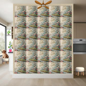 Asiatische botanische Vintage Chinoiserie Landscha Fliese