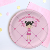 Asiatische Chefin Niedlich Pink Custom Birthday Pa Pappteller
