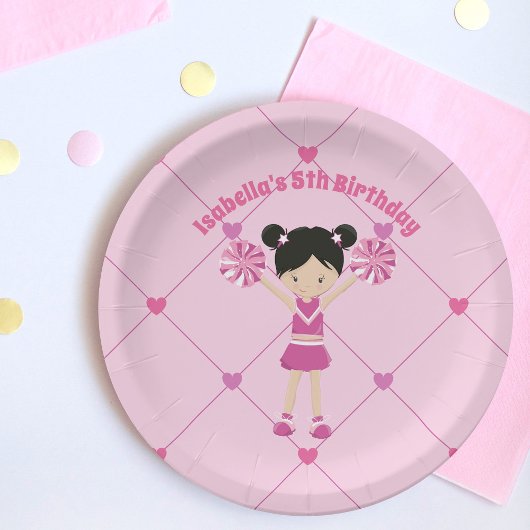 Asiatische Chefin Niedlich Pink Custom Birthday Pa Pappteller