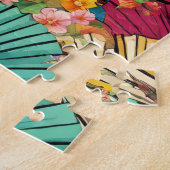 Asiatische chinesische Fans blühen Puzzle (Seite)