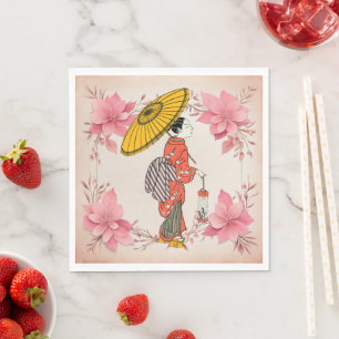 Asiatische Damen-Papierhandtücher Serviette
