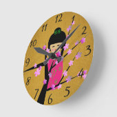 Asiatische Dollars Runde Wanduhr (Winkel)
