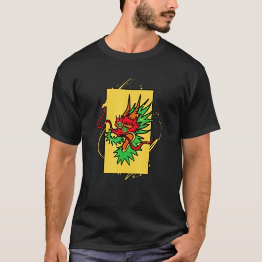 Asiatische Drachen - Orientalische Kunst T-Shirt (Vorderseite)
