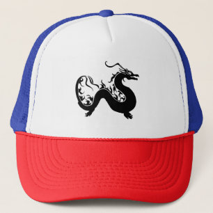 Asiatische Drachen-Silhouette Truckerkappe