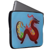 Asiatische Drachenblau Laptopschutzhülle (Vorne Rechts)