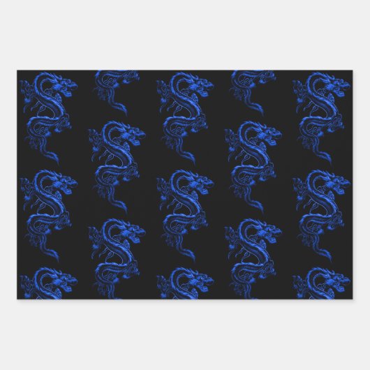 Asiatische Drachensammlung Geschenkpapier Set (Vorderseite 3)