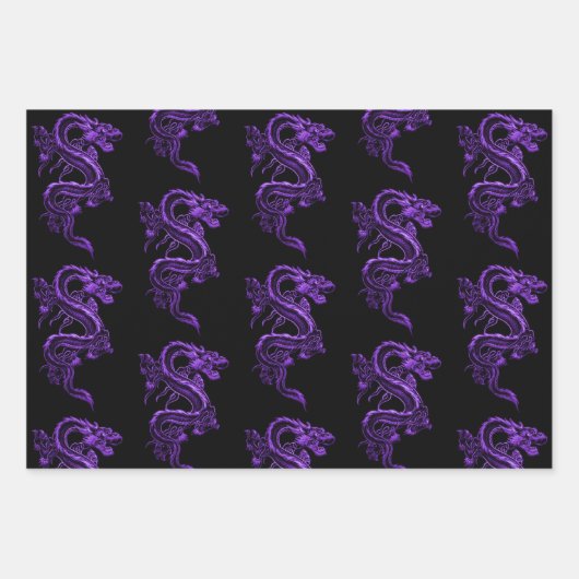 Asiatische Drachensammlung Geschenkpapier Set (Vorderseite)