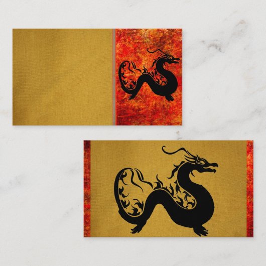 Asiatische Dragon-Visitenkarte Visitenkarte (Vorne/Hinten)