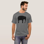 Asiatische Elefant-Silhouette T-Shirt (Vorne ganz)