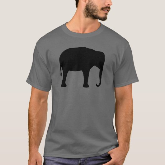 Asiatische Elefant-Silhouette T-Shirt (Vorderseite)