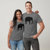 Asiatische Elefant-Silhouette T-Shirt (Unisex)