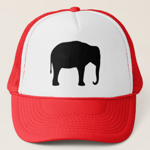 Asiatische Elefant-Silhouette Truckerkappe