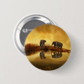 Asiatische Elefanten in Thailand unter einem strah Button (Vorne & Hinten)