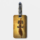 Asiatische Elefanten in Thailand unter einem strah Gepäckanhänger (Rückseite vertikal)