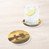 Asiatische Elefanten in Thailand unter einem strah Getränkeuntersetzer (Seite)