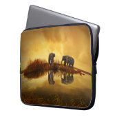 Asiatische Elefanten in Thailand unter einem strah Laptopschutzhülle (Vorderseite Links)