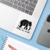 Asiatische Elefanten stehen vor thailändischem Ele Aufkleber (Laptop mit iPhone)