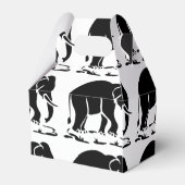 Asiatische Elefanten stehen vor thailändischem Ele Geschenkschachtel (Rückseite)