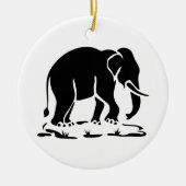 Asiatische Elefanten stehen vor thailändischem Ele Keramik Ornament (Vorne)