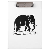 Asiatische Elefanten stehen vor thailändischem Ele Klemmbrett (Vorderseite)