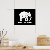 Asiatische Elefanten stehen vor thailändischem Ele Poster (Küche)