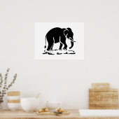 Asiatische Elefanten stehen vor thailändischem Ele Poster (Küche)