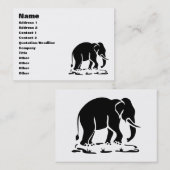 Asiatische Elefanten stehen vor thailändischem Ele Visitenkarte (Vorne/Hinten)