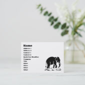 Asiatische Elefanten stehen vor thailändischem Ele Visitenkarte (Stehend Vorderseite)