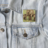 Asiatische Elefanten und junge Menschen Button (Beispiel)