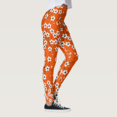 Asiatische Eleganz: Rote Blume Nahtlose Printwerbu Leggings (Rechts)