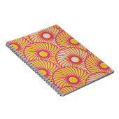 Asiatische Federn, orange-rote Waage, nahtlos. Notizblock (Rechte Seite)