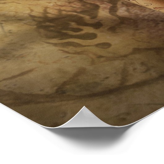 Asiatische Frau in Samurai Poster (Ecke)